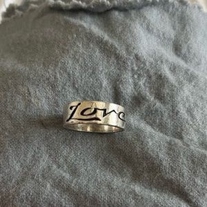 James Avery Love Ring Silver
